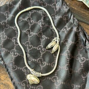 Elegant Silver Necklace and Earring Set